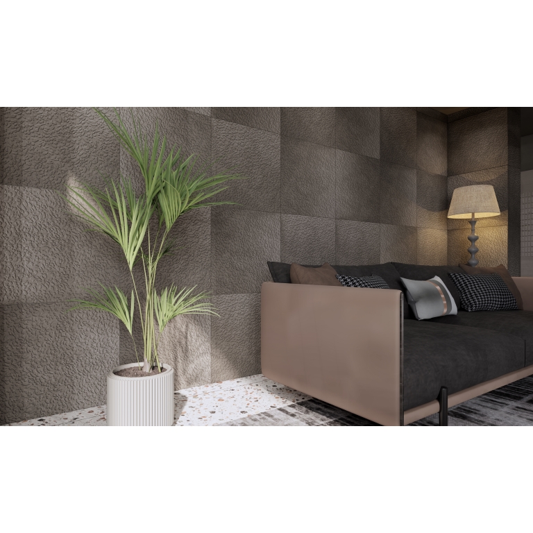 CLAYTONE - 24X24 GROOVE, GRAY, MATTE